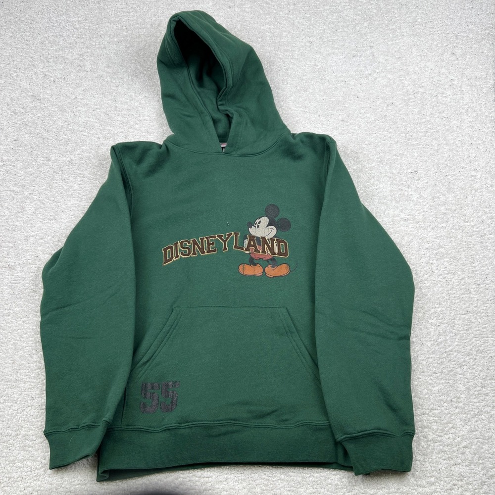 Disneyland Resort Mickey Mouse Kids Green Hoodie and Bag Set Size L 10/12 - Picture 3 of 9